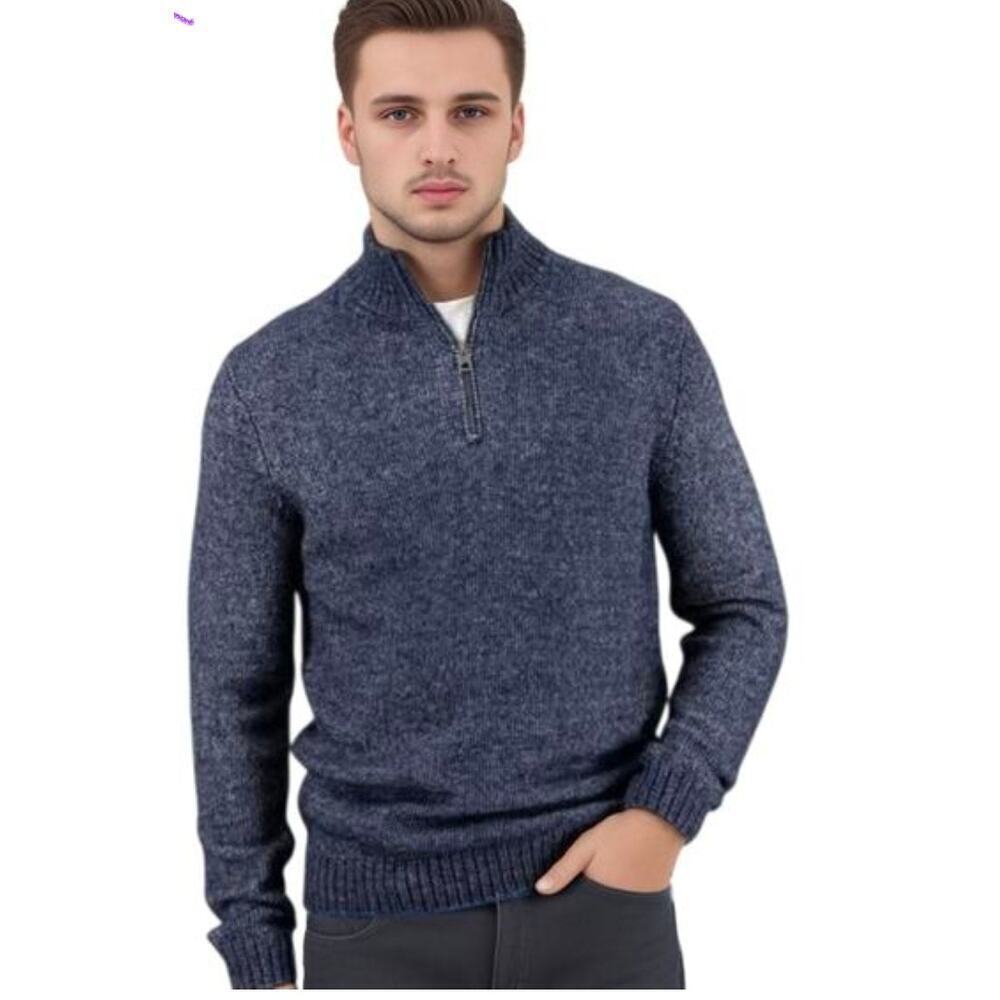 Alesbury Blue 1/4 zip sweater sz Medium Stitch Fix Gorpcore Cozy Business casual
